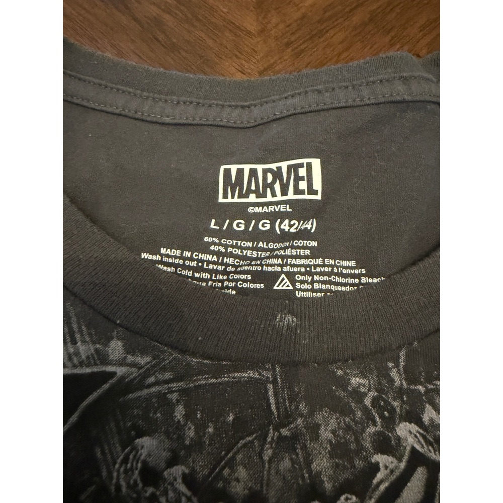 Marvel Venom Graphic T-Shirt Mens Large Gray Purple Tongue Spider-Man Tee - Picture 3 of 5